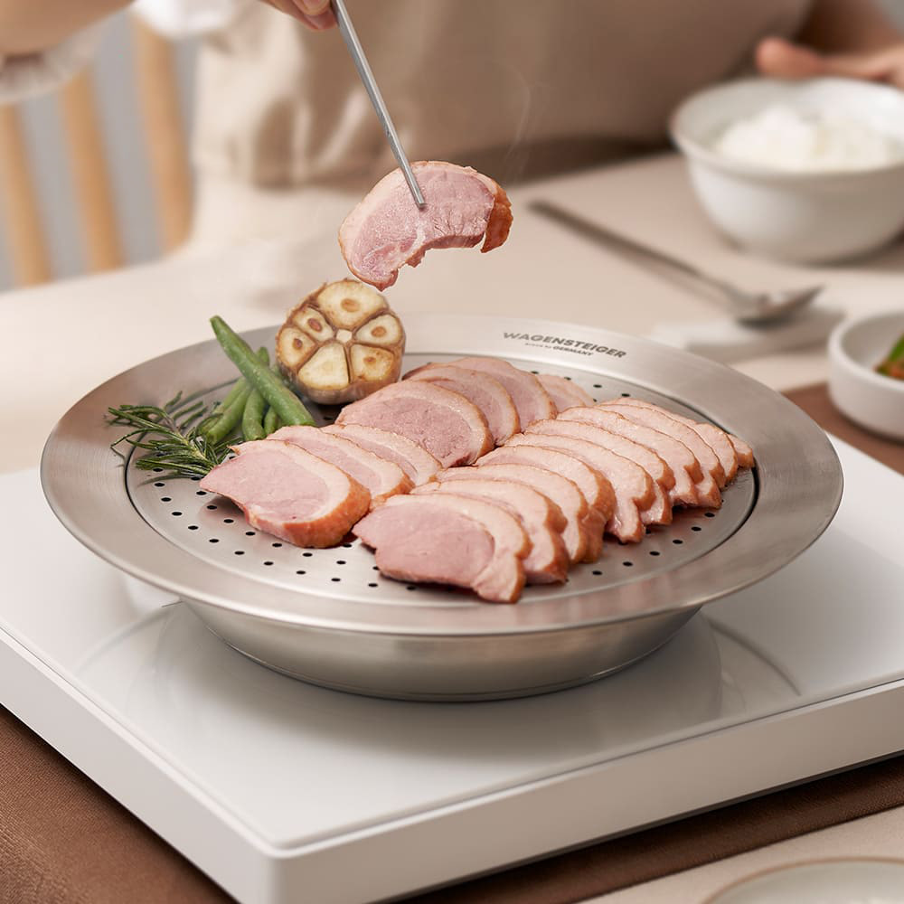 바겐슈타이거 IH 스텐 3중바닥 냄비겸용 다용도 스팀 찜기 24cm - 상품 이미지