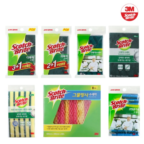 3M 스카치 브라이트 - 3667 그물망사 수세미 (8개입) - 상세 이미지 2