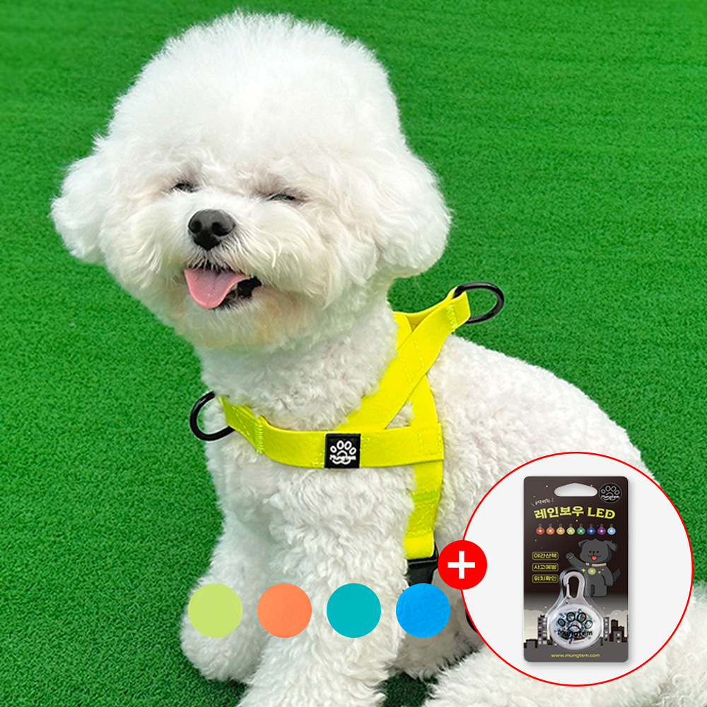 강아지 하네스 방수 앞섬방지 앞고리 소형견 XXS