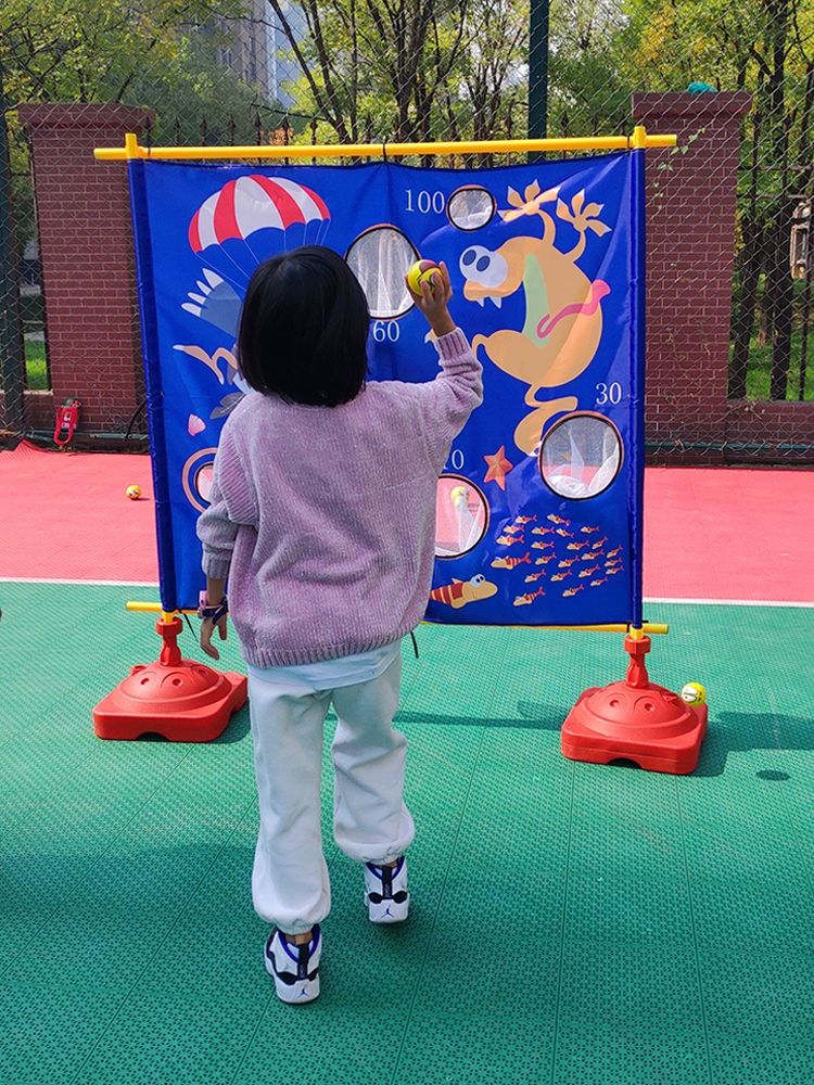 물풍선 맞추기 과녁판 대학 워터축제 야외 풍선 대형 야유회 투구 파티풍선 파티용품 스탠드 포함 수중 공 6개 6개 12개 - 상세 이미지 5