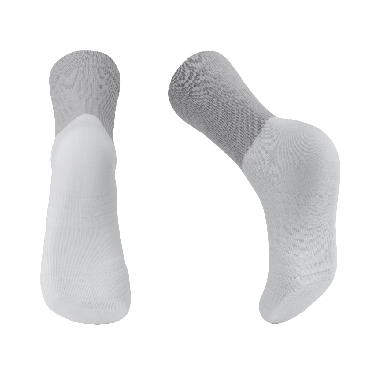 백스삭스 러너21 러닝 마라톤 기능성양말 라이크라 발목 안정 투톤 그레이(1PACK), M(250-270mm) - 상세 이미지 3