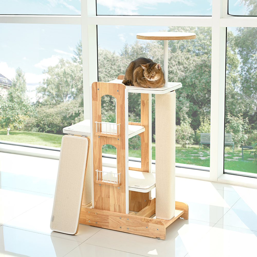펫코본 캣타워 고양이 원목 숨숨집 캣폴 캣워크 소형