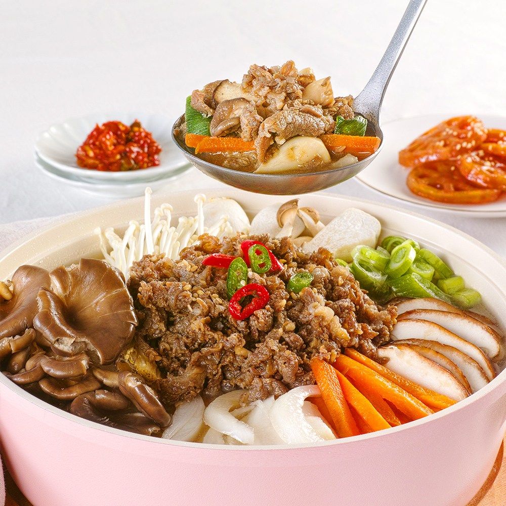 전골 간편식 버섯가득 소불고기전골 밀키트 - 메인 이미지