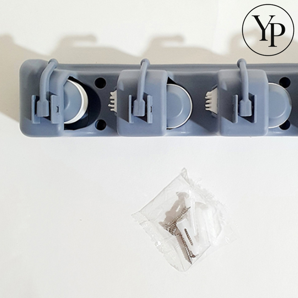 3구 밀대 걸이 욕실 청소 도구 학교 사무실 대걸레 마대 홀더 후크 스트랩