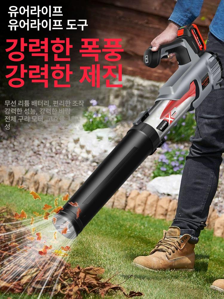 충전식 무선 손잡이 브러시 대용량 전동 낙엽 청소 스타리그레이 스탠다드 - 상세 이미지 2