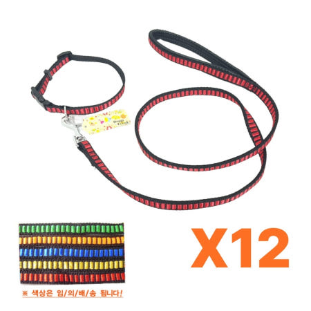 로지프로 반려견 카이져 목줄세트 15mm x12개입 애견리드줄 강아지목줄