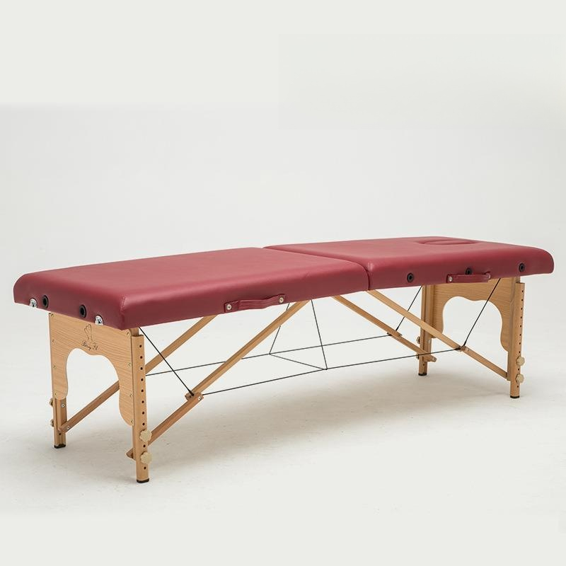 도수 치료 베드 반영구샵 접이식 이동식 휴대용 와인레드 침대+백팩 185x60CM - 상품 이미지