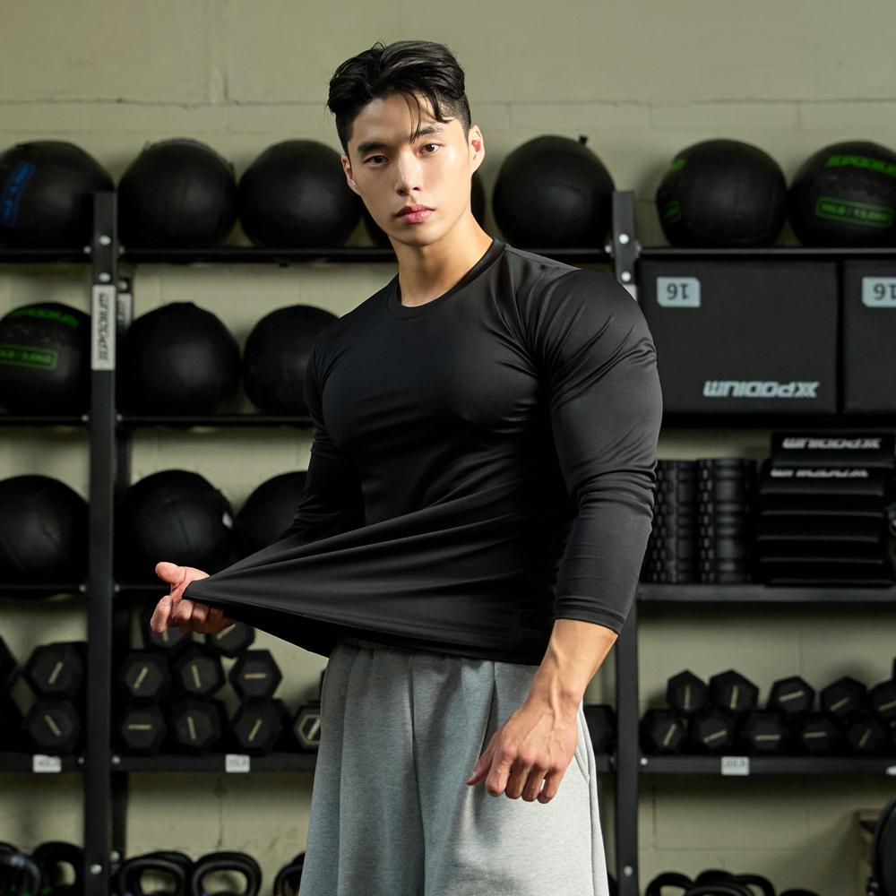 [슈퍼특가]1+1 블랙몬스터핏 인터록 쿨링 등산 긴팔 작업복 기능성 티셔츠 아웃도어