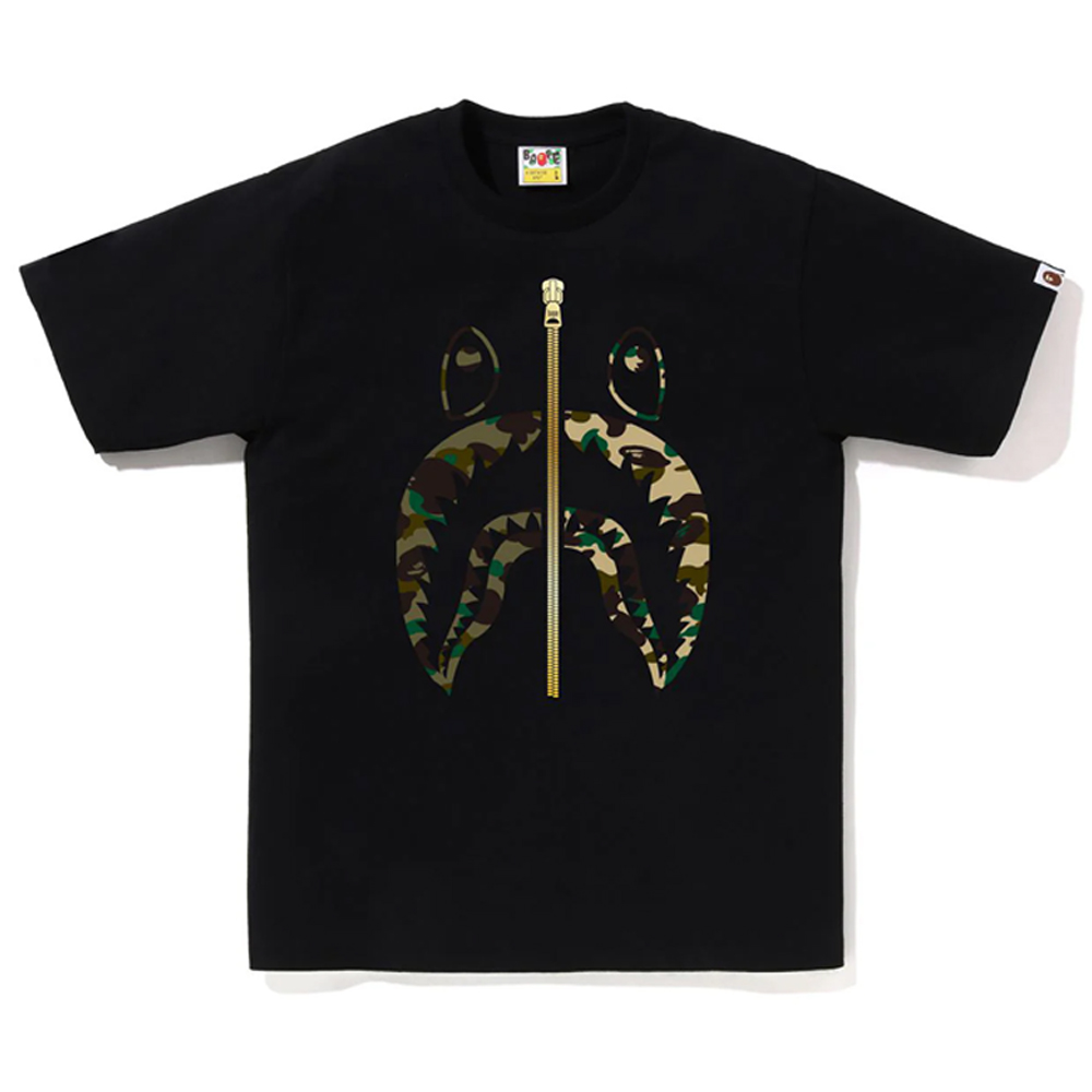 베이프 반팔티 1ST CAMO SEPARATE SHARK TEE 1L30-110-018 - 상품 이미지