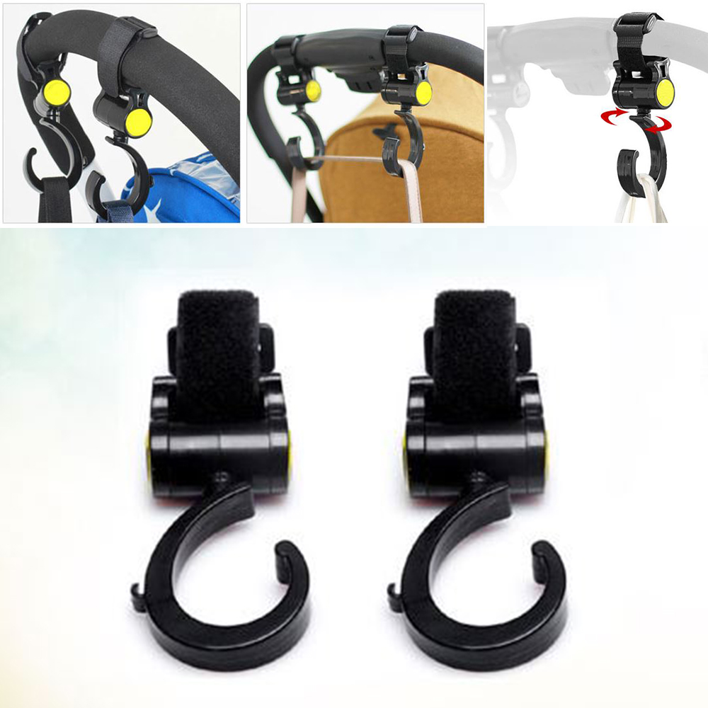 다용도 유모차 고리 2개입 회전 가방 외출 수납용