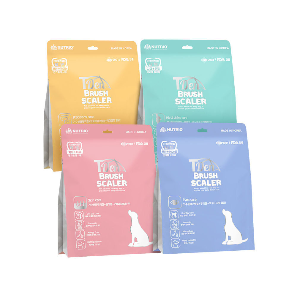 뉴트리오 티덴브러쉬 장 피부 눈 관절 8g X 15봉 120g 강아지 간식 덴탈 치약껌 제품 이미지