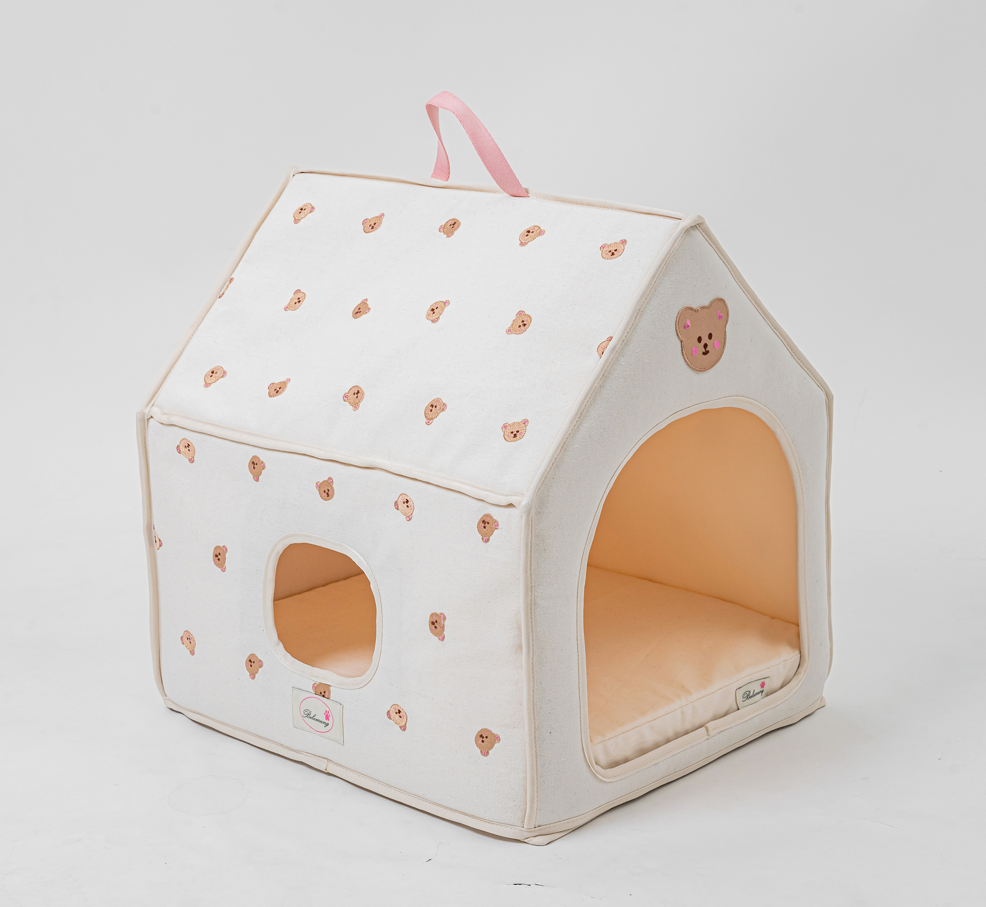 [베베멍] 친환경 자연주의 원단 애견 하우스, 소형견, 중형견 강아지집