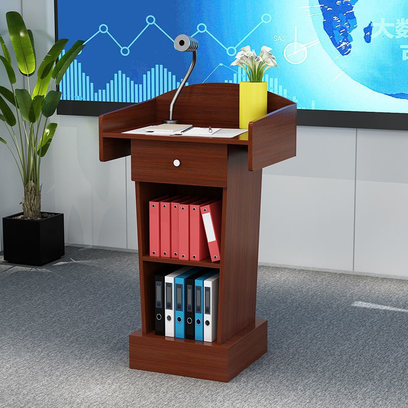 강연대 원목 단상 연설대 주례 사회대 회의실 발표대 티크 (60x40x110) - 상품 이미지