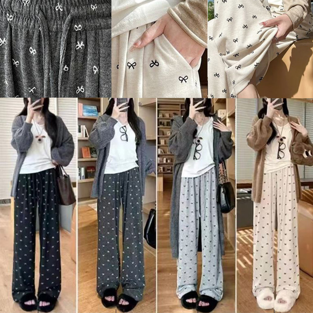 여성 데일리 팬츠 허리밴딩 포켓 파자마 츄리닝 바지 - 상품 이미지