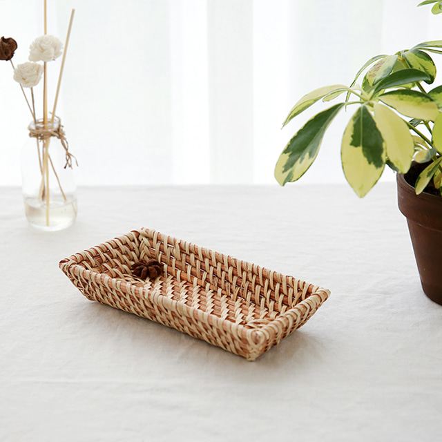 SILON 수제트레이 사각 20x10x3 20cm, 내추럴 9756.6807, 1개 이미지 6