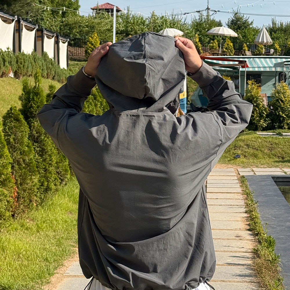 집업 빅사이즈 런닝 남녀공용 바람막이 간절기 자켓 - 상세 이미지 4