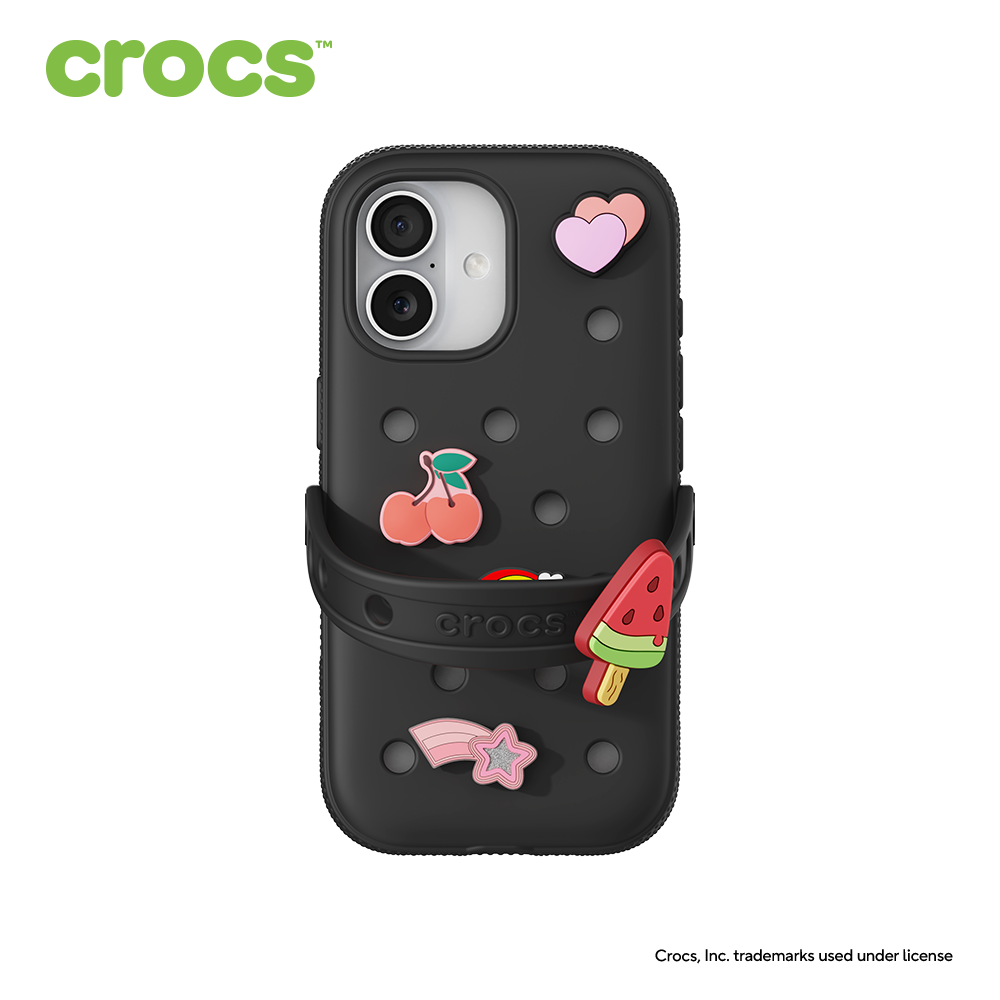 크록스 핸드폰 케이스 for iPhone Series 블랙, 아이폰17 - 상품 이미지