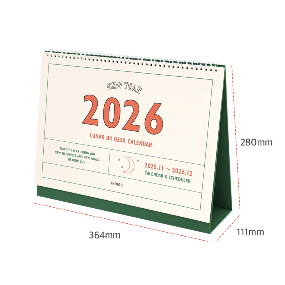 2026년 큰 탁상달력 음력 대형 책상 달력 직장인 스케줄 데스크 캘린더 부모님 카렌다 - 상세 이미지 2