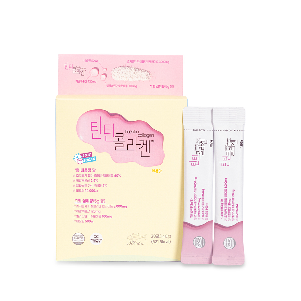백세식품 저당 멀티 이너뷰티 초저분자 틴틴콜라겐 스틱 5g x 28포, 1개 - 메인 이미지