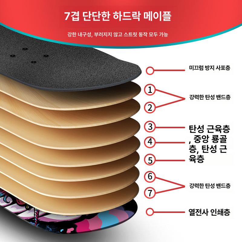 성인용 스케이트보드 스케이드보드 우드 입문자 4륜 라이언 킹 이미지 6