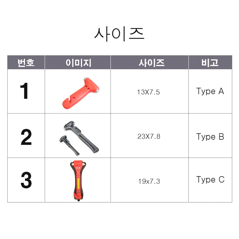 차량 비사용 망치 비상탈출 해머 컷팅 소방용품 - 상세 이미지 5