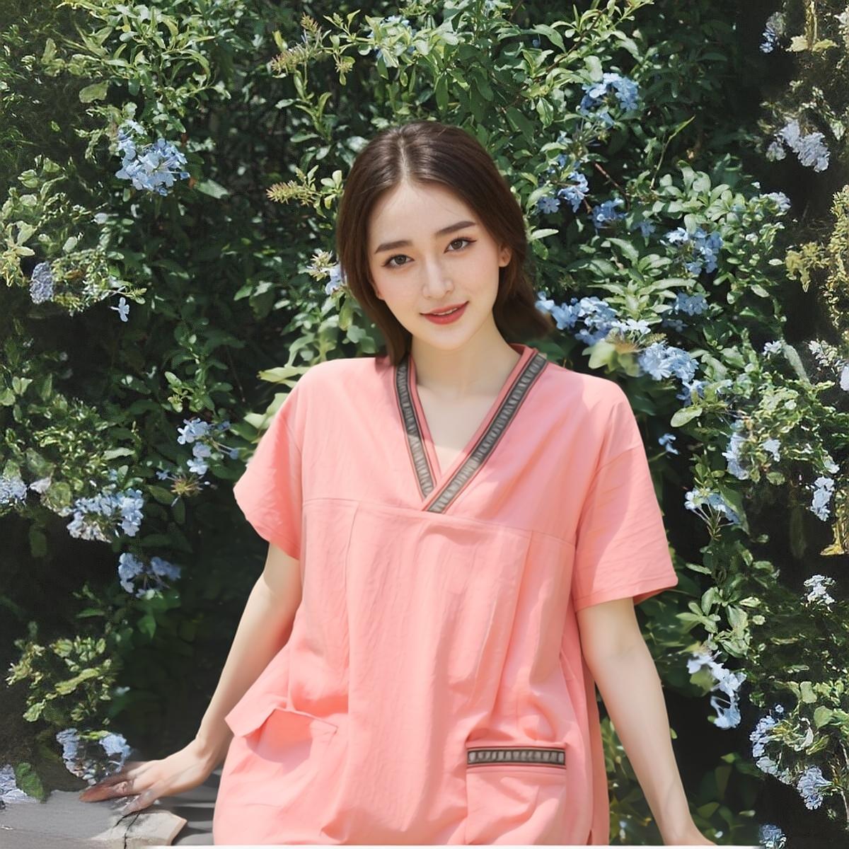 타이복 마사지복 태국마사지 찜질방 황토방 목욕탕 그레이블루 남성용 XL - 상세 이미지 5