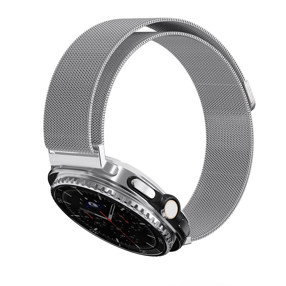 갤럭시워치8 클래식 메탈 스트랩 밀레니즈 + 풀커버 케이스 SET 갤럭시워치8 클래식, 46mm, 블랙 - 상세 이미지 5