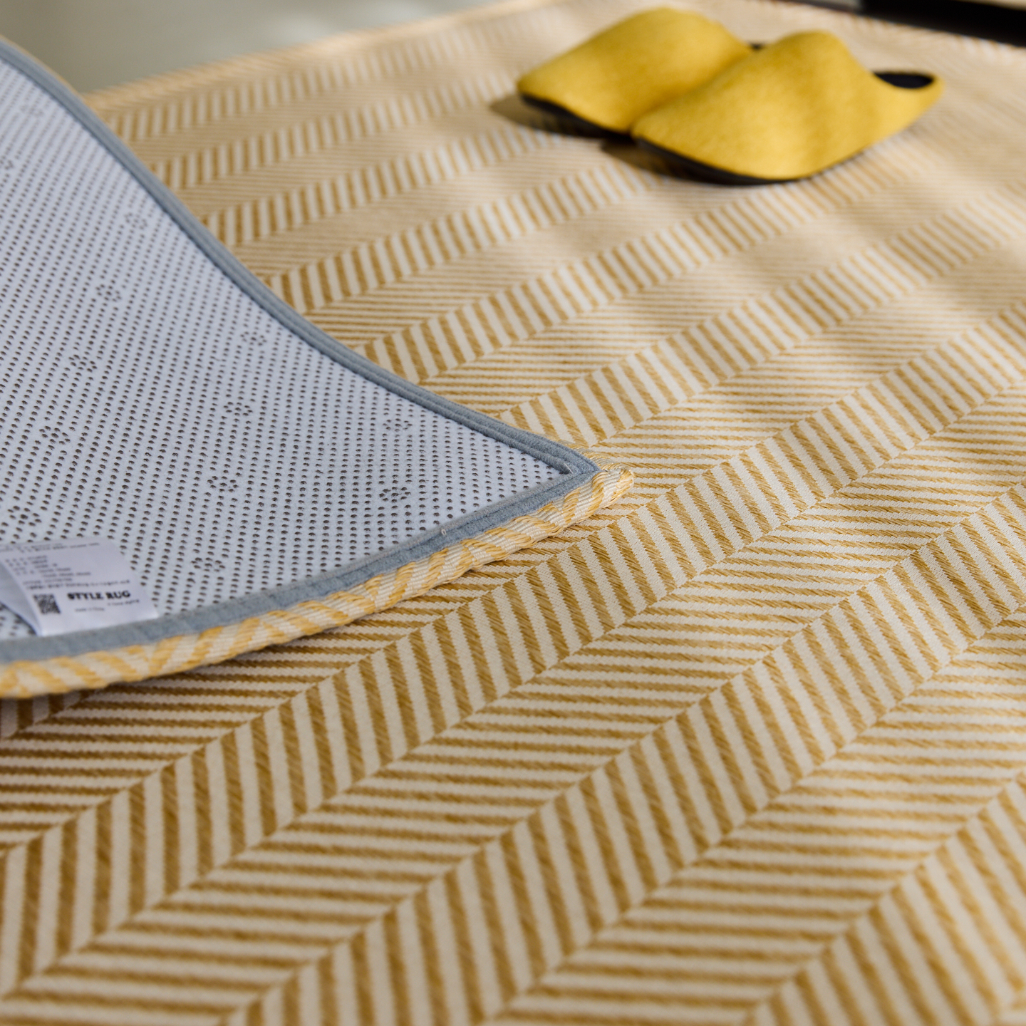 네추럴 방수러그 사이잘룩 대형 거실 식탁 카페트 헤링본 골드베이지, 사각형200x300