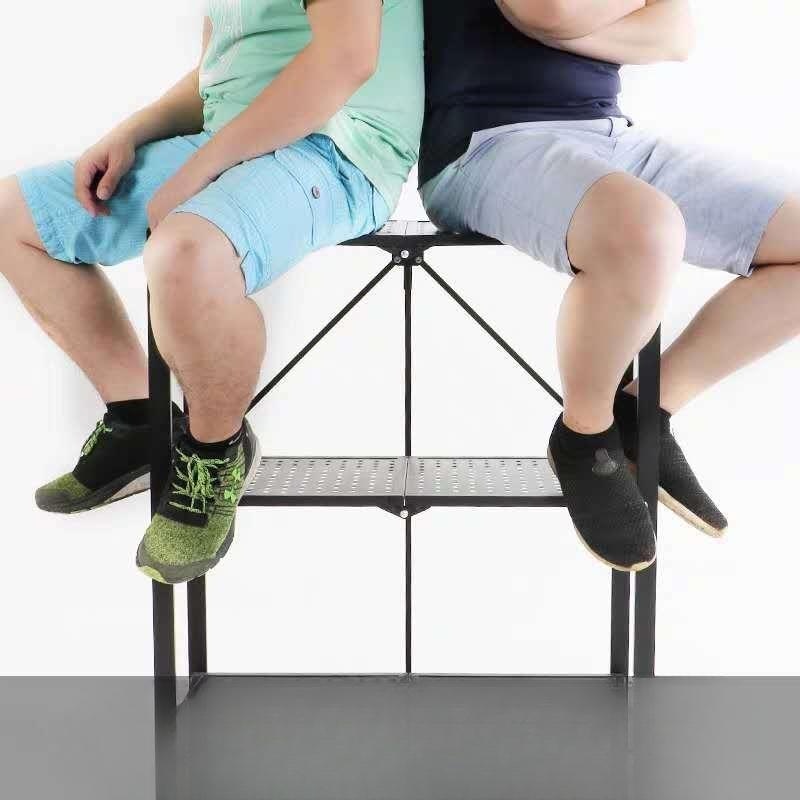 원터치 폴딩선반 접이식 선반 다용도 랙 책장 사무실 철제 베란다 거실 보관 주방 - 상세 이미지 2