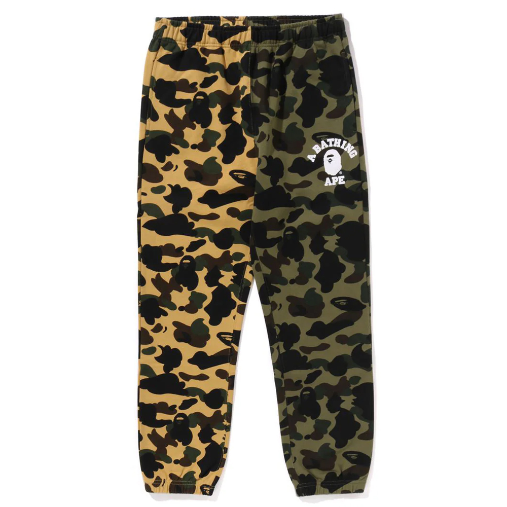 베이프 바지 1ST CAMO SEPARATE REGULAR FIT SWEAT PANTS 1L30-152-008 - 상품 이미지