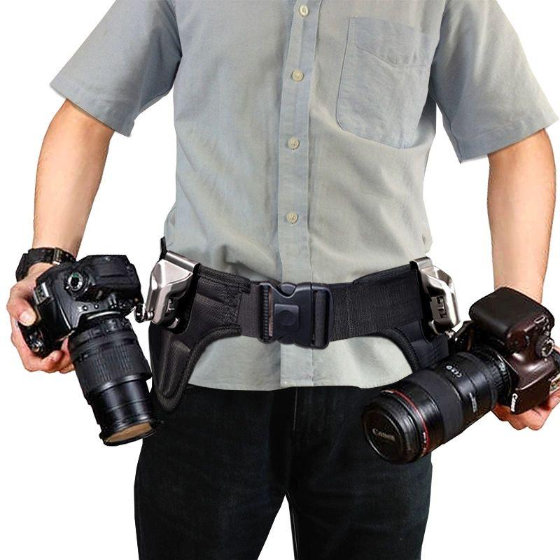 DSLR 허리띠 스트랩 웨딩 사진 허리걸이 장비 어깨끈 고정 카메라줄 듀얼 허리버클 디카 듀얼 카메라 허리 스트랩 - 상세 이미지 3
