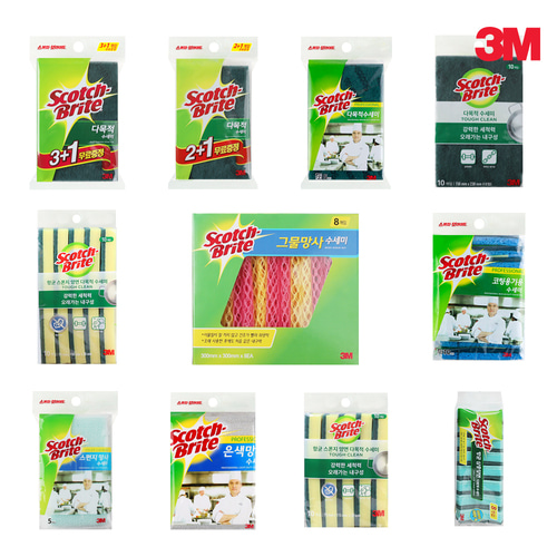 3M 스카치 브라이트 - 3667 그물망사 수세미 (8개입) - 상세 이미지 3