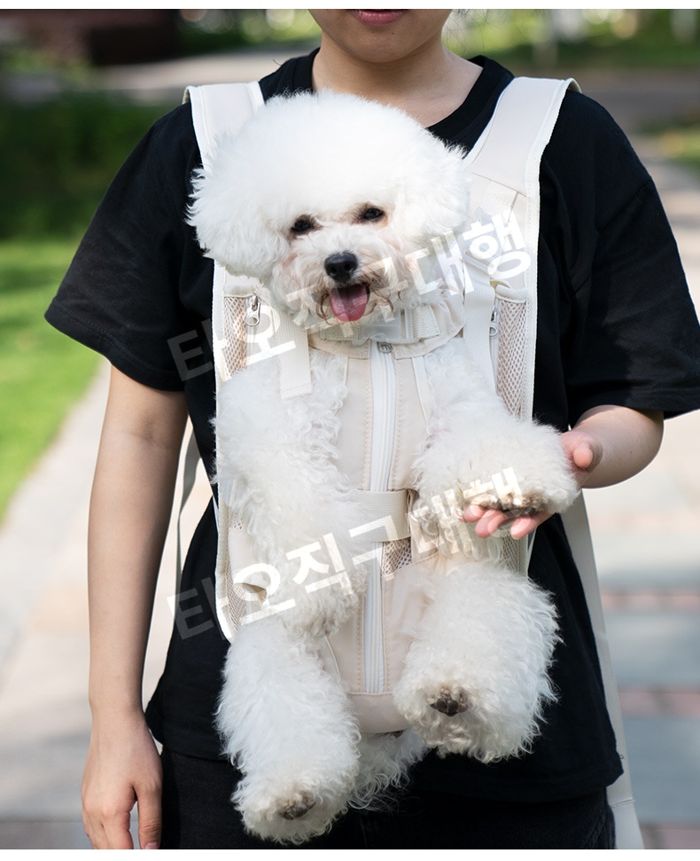 강아지프론트백 애견 이동가방 애견가방 외출 산책가방 고양이 산책 앞가방 가방 - 상품 이미지