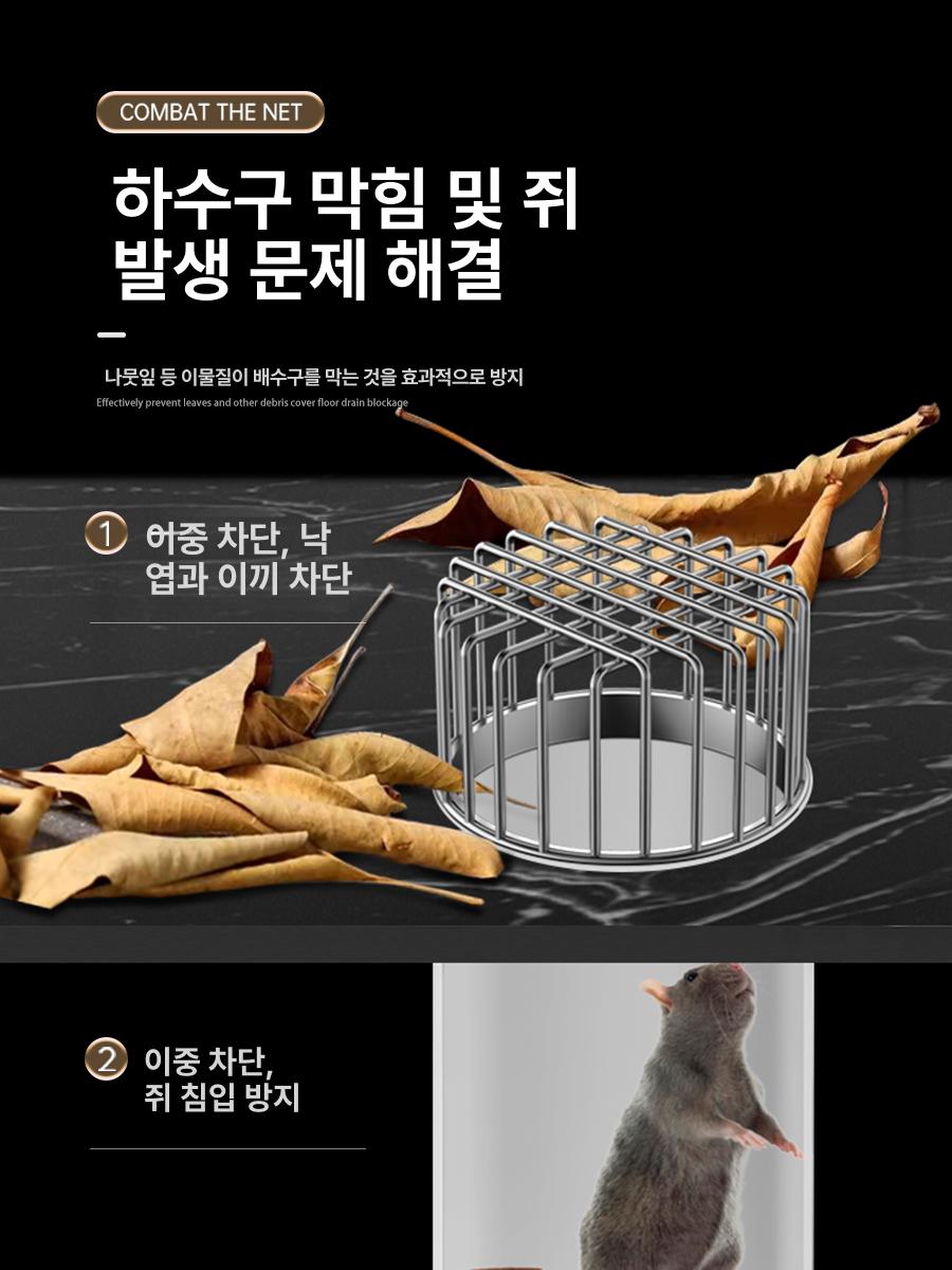 옥상 트랩 옥상망 하수구 낙엽망 바닥커버 쓰레기방지 110-B 강화형 - 상세 이미지 2