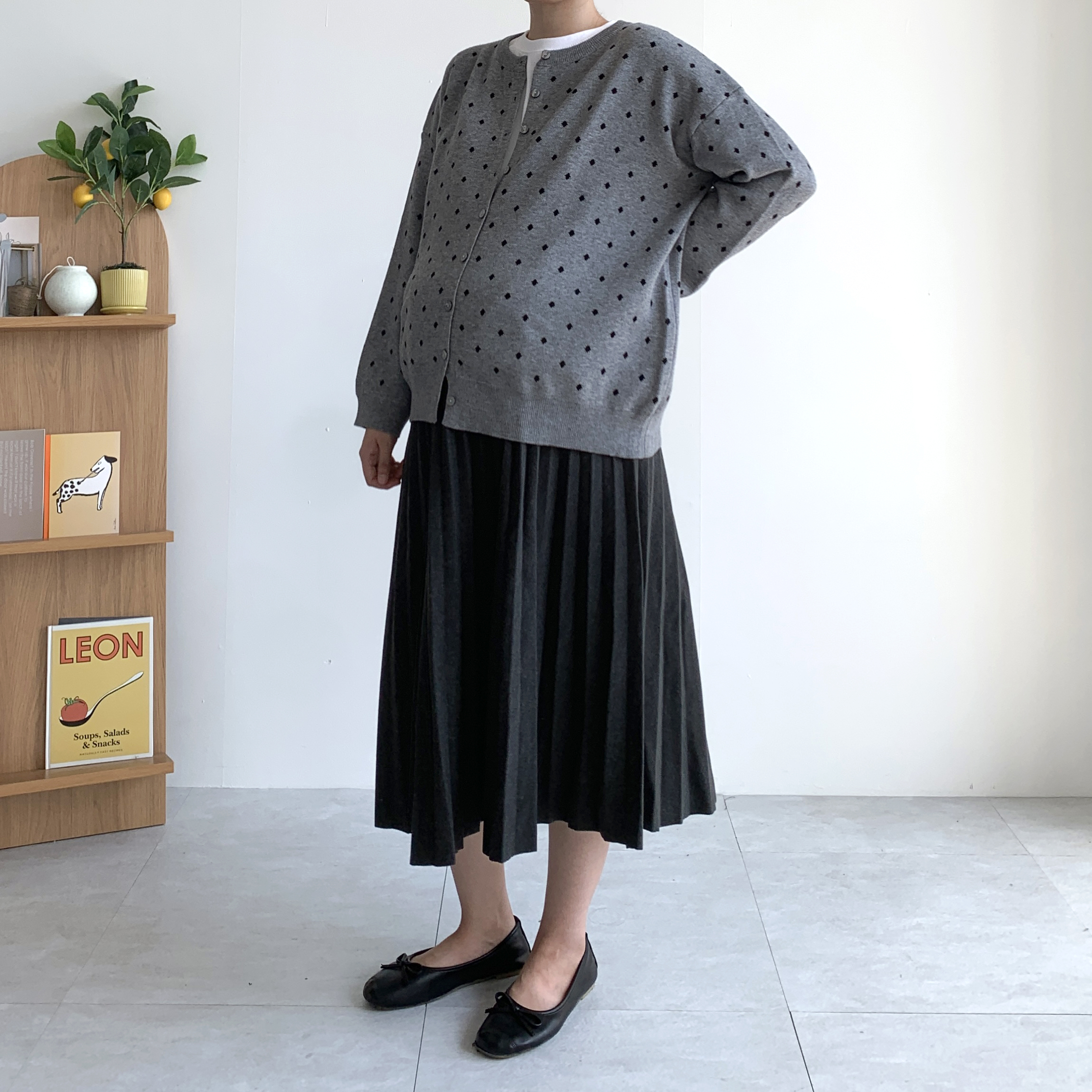 모직 주름 플리츠 임산부치마 임산부스커트 이미지 8