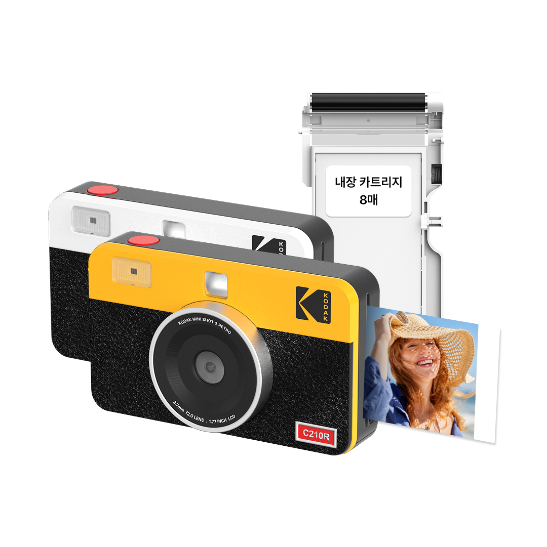 코닥 포토프린터 필름카메라 + 카트리지 8매 2인치 레트로