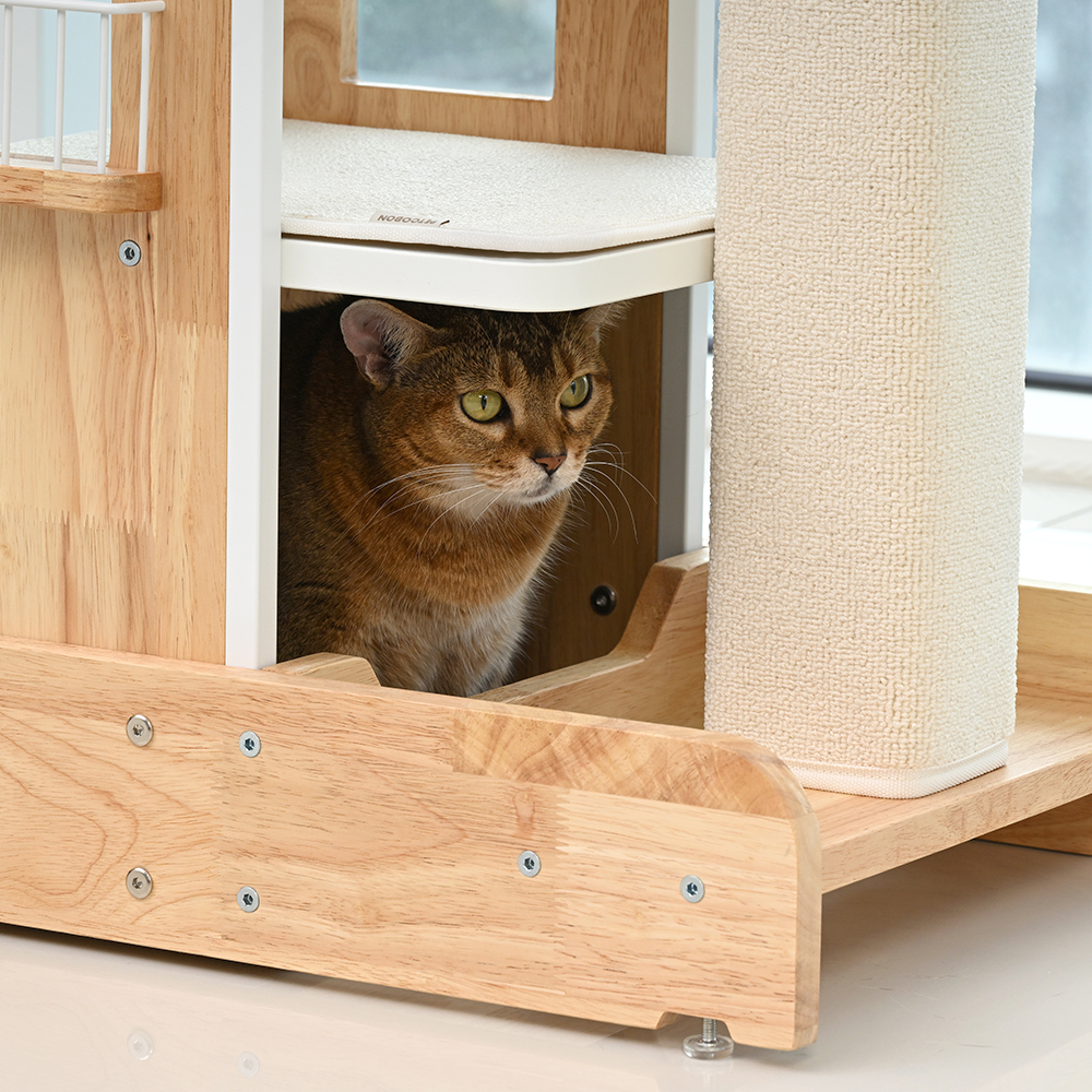 펫코본 캣타워 고양이 원목 숨숨집 캣폴 캣워크 소형