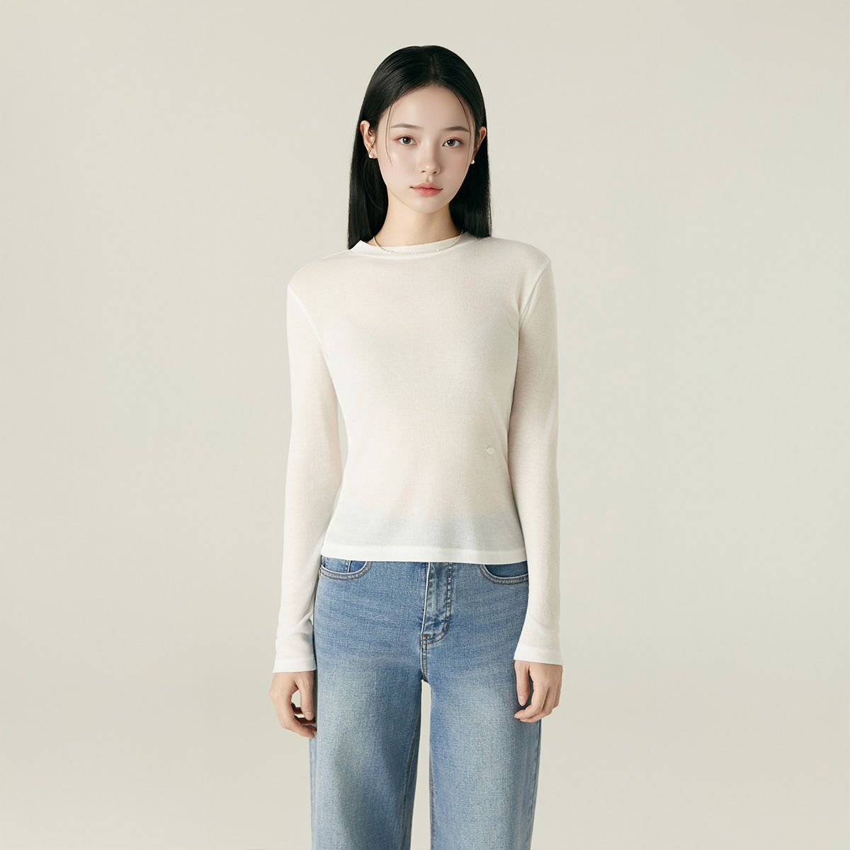 로엠 시스루 티셔츠 RMLWF49R11 - 상세 이미지 2