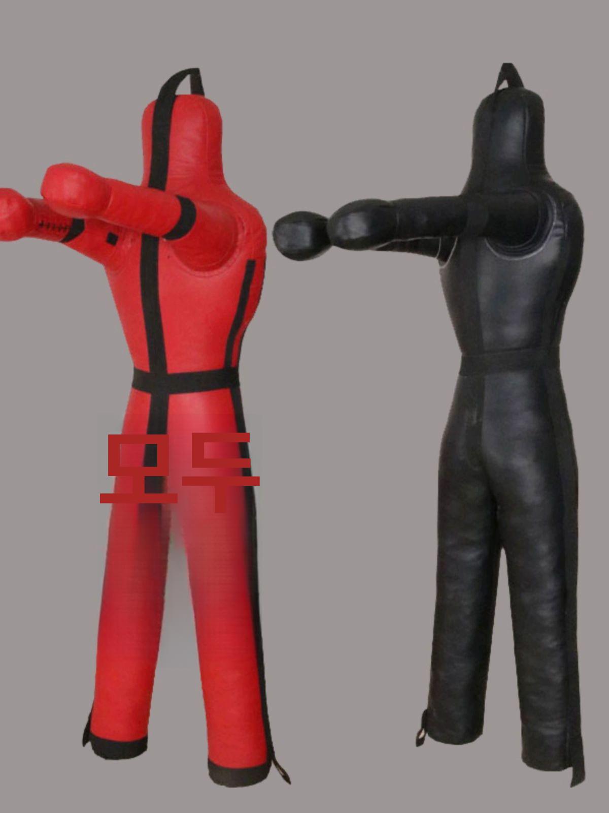 주짓수 더미 연습용 방폭 모형 연습 그래플링 마네킹 레드+블랙방폭스페이스가죽속이빈 - 상세 이미지 4