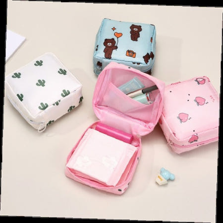 위생용품 휴대 파우치 생리 용품 보관 케이스 개인 소지품 깔끔한
