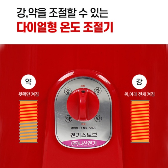 원통형전기난로 가정용전기히터 거실 사무실 원적외선 사방난로