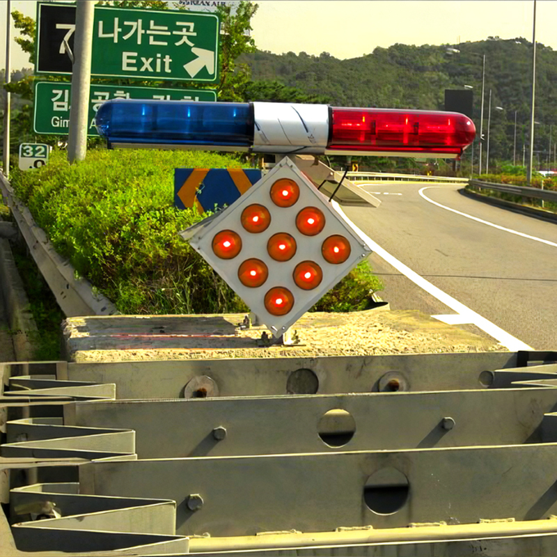 국산 LED 쏠라 교명주 태양광 점멸 고속 도로 비상 위험 표지판 장애물 표적 표시기 24시간 - 상세 이미지 3