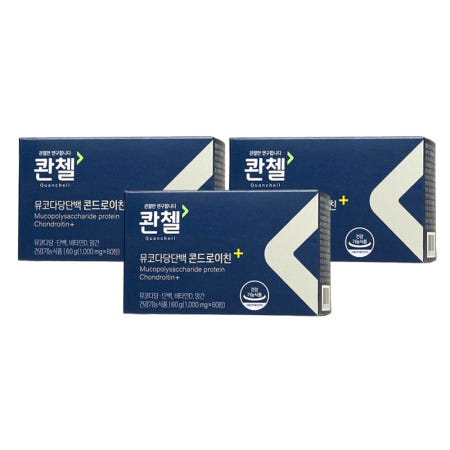 콴첼 뮤코다당단백 콘드로이친 플러스 60정 3개