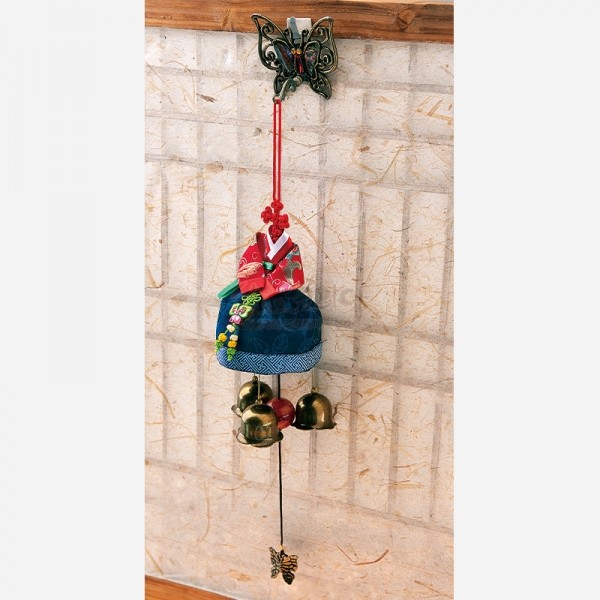 외국인선물 바이어선물 한복인형 문종 나비풍경 적색저고리 전통공예품 기념품