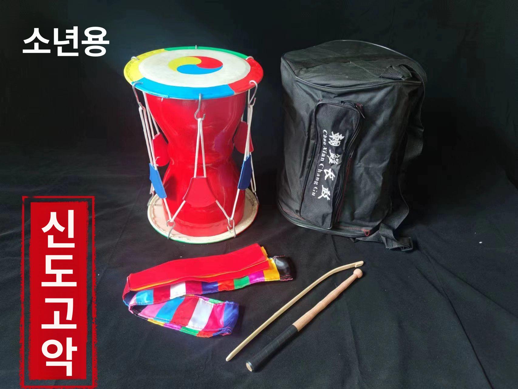 미니 장구 소형 악기 드럼 국악 성인부 따로 민속촌 것은 재롱잔치 전통악기 빵빵한 장기자랑 유아용 20x25cm+북스틱+사각 - 상세 이미지 5
