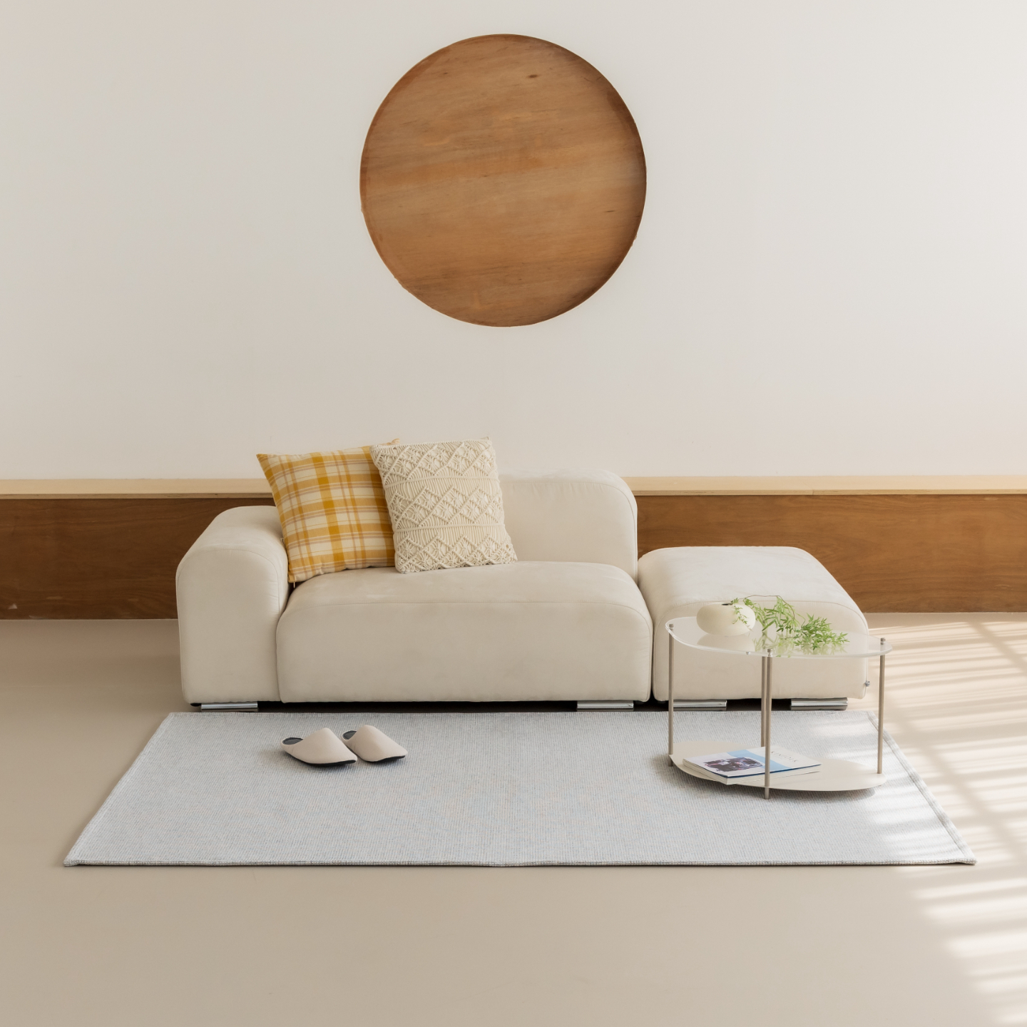 네추럴 방수러그 사이잘룩 대형 거실 식탁 카페트 애쉬그레이, 사각형 200x300