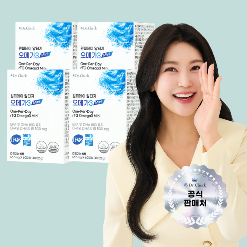 닥터체크 원퍼데이 알티지 오메가3 Mini 60캡슐, 4개