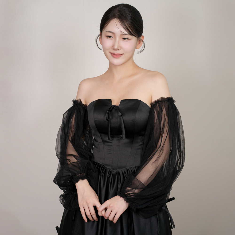 릴리드레스 레오니 퍼프소매 웨딩볼레로 시스루 볼레로 - 상세 이미지 4