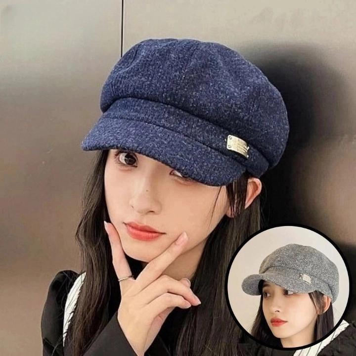 여성 챙 베레모 코듀로이 빵 모자 챙이 있는 베레모 - 상품 이미지