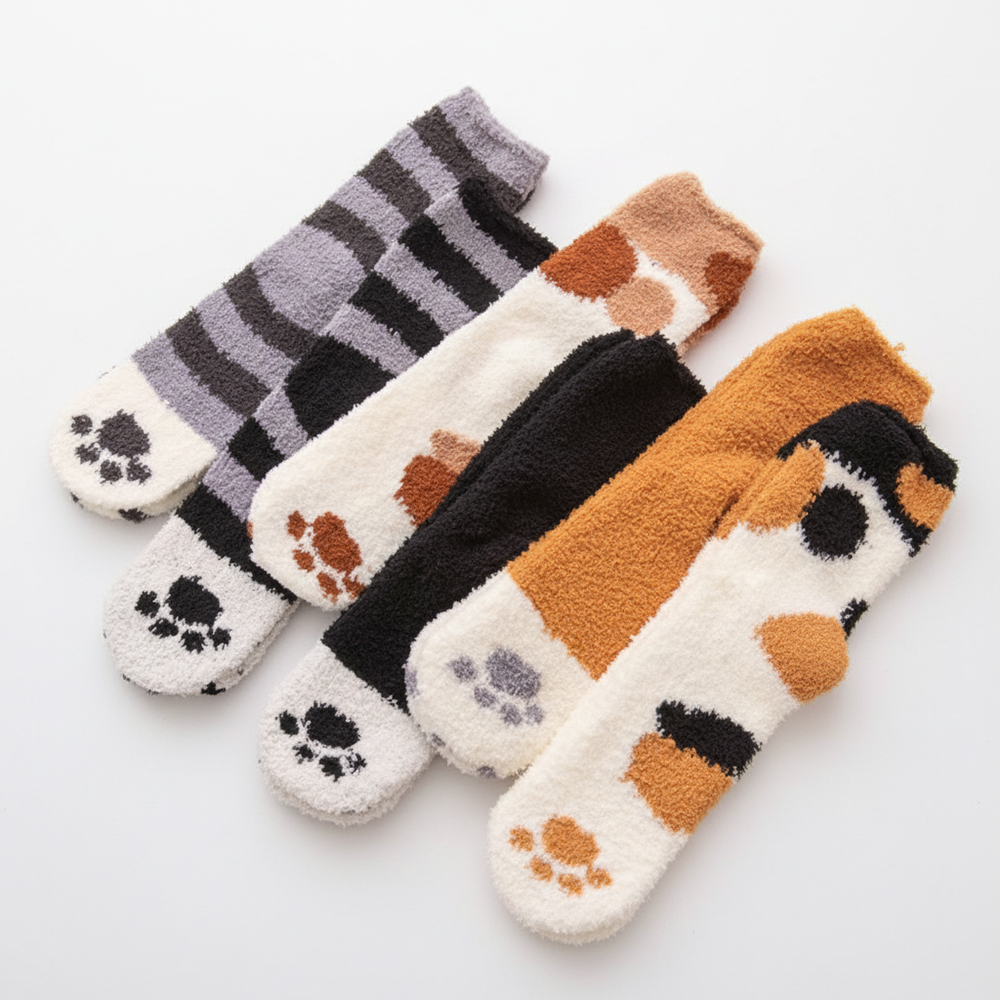 귀여운 손잡는 수면양말 커플 선물 우정 웃긴 양말 자석 고양이수면양말